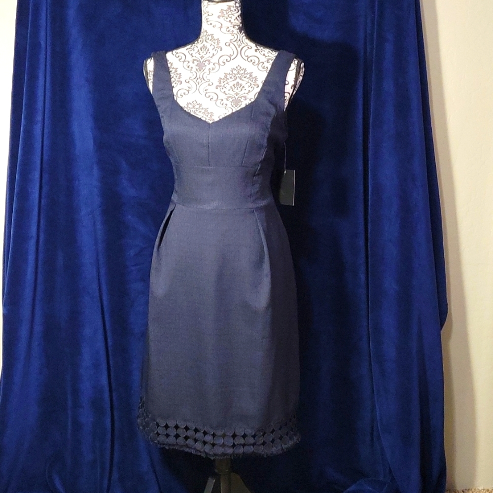 Donna Ricco Navy Blue Dress